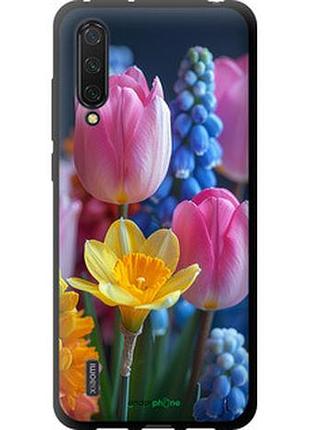 Чехол на xiaomi mi 9 lite весенние цветы "6058b-1834-2448"