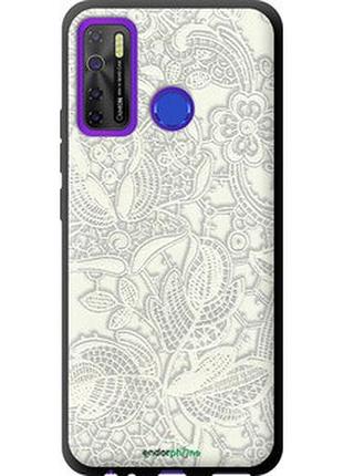 Чехол на tecno spark 5 pro kd7 белое кружево "4383b-2445-2448"