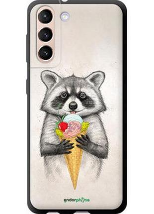 Чохол на samsung galaxy s21 єнотик з морозивом "4602b-2114-2448"