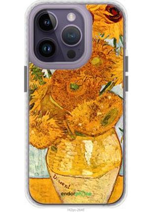 Чехол на iphone 14 pro винсент ван гог. подсолнухи "162pm-2646-2448"