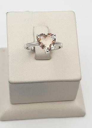 Кольцо серебряное с морганитом 18,5 2,48 г