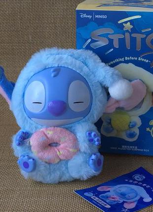 М’яка іграшка підвісний брелок disney miniso stitch eat something before sleep лабубу стич стіч