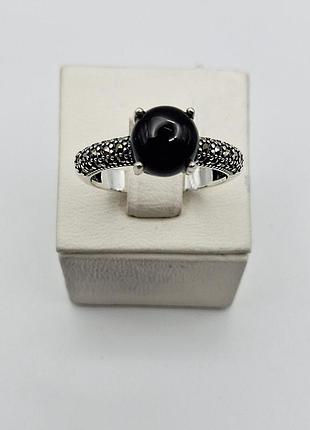 Кольцо серебряное с агатом 19 3,58 г