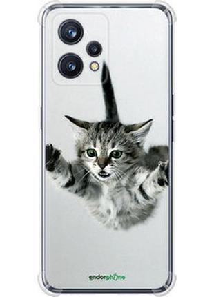 Чехол на realme 9 pro plus летящий котёнок "2322sp-2596-2448"