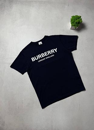 Футболка чоловіча burberry big logo синього кольору