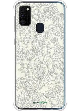 Чохол на samsung galaxy m21 m215f біле мереживо "4383sp-2016-2448"