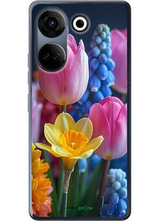 Чохол на tecno camon 20 pro весняні квіти "6058u-3100-2448"