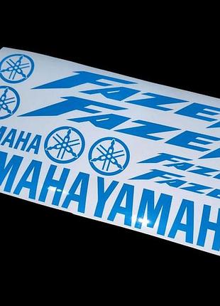 Блакитний колір наклейки на мотоцикл бак-пластик yamaha ямаха фазер fazer