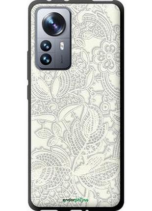 Чехол на xiaomi 12 pro белое кружево "4383b-2560-2448"