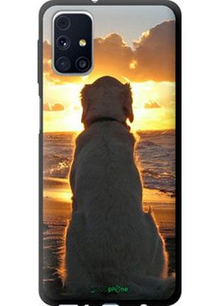 Чехол на samsung galaxy m31s m317f закат и собака "3966b-2055-2448"