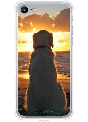 Чехол на iphone se 2022 закат и собака "3966sp-3737-2448"