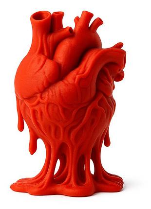 Сердце из пластика 3d фигурка