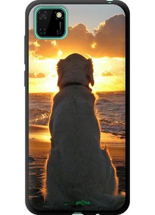 Чехол на huawei y5p закат и собака "3966b-1936-2448"