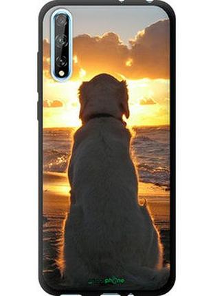 Чехол на huawei p smart s закат и собака "3966b-1813-2448"