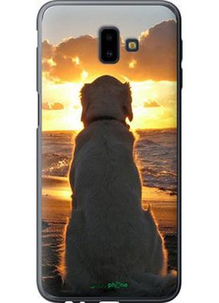 Чехол на samsung galaxy j6 plus 2018 закат и собака "3966u-1586-2448"