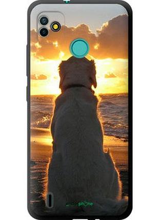 Чехол на tecno pop 5 bd2p закат и собака "3966b-2412-2448"