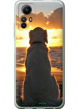 Чехол на xiaomi redmi note 12s закат и собака "3966u-3065-2448"