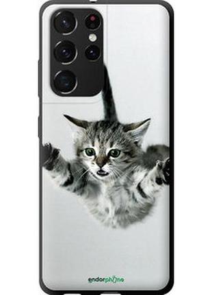Чехол на samsung galaxy s21 ultra (5g) летящий котёнок "2322b-2116-2448"