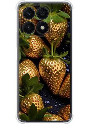 Чехол на huawei honor x8a золотая клубника "5637sp-2963-2448"