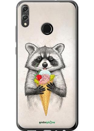 Чехол на huawei honor 8x енотик с мороженым "4602u-1596-2448"