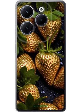 Чехол на infinix hot 40 pro золотая клубника "5637u-3736-2448"