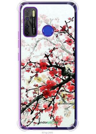 Чохол на tecno camon 15 квітучий кущ "831sp-2405-2448"