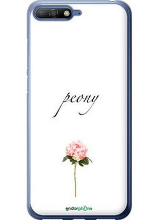 Чехол на huawei y6 2018 пион "4366t-1637-2448"