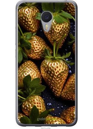 Чехол на meizu m3 note золотая клубника "5637t-256-2448"