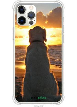 Чехол на iphone 12 pro закат и собака "3966sp-2052-2448"