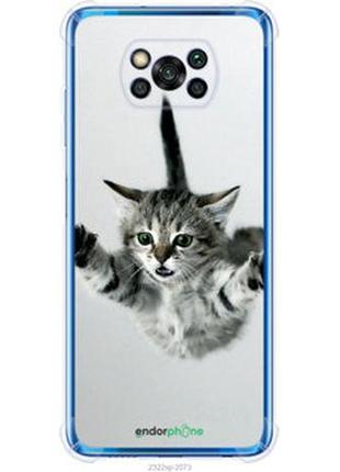 Чехол на xiaomi poco x3 pro летящий котёнок "2322sp-2938-2448"