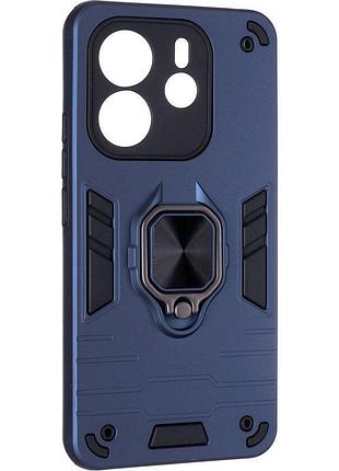 Чехол fiji defence для xiaomi redmi note 14 защитный бампер с кольцом подставкой dark blue