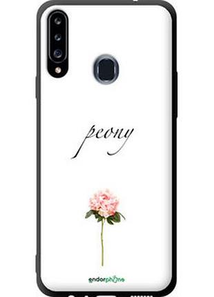Чехол на samsung galaxy a20s a207f пион "4366b-1775-2448"