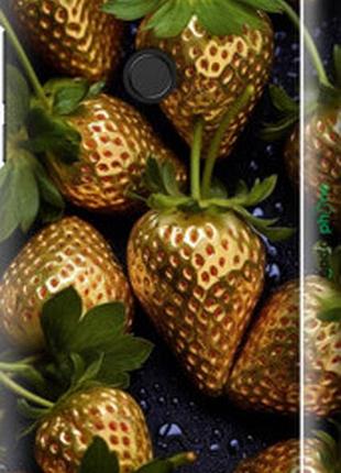 Чехол на huawei y7 prime 2018 золотая клубника "5637m-1509-2448"