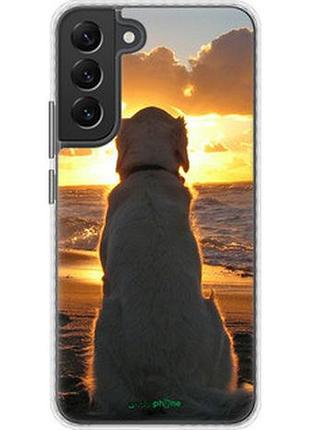 Чехол на samsung galaxy s22 plus закат и собака "3966pc-2495-2448"