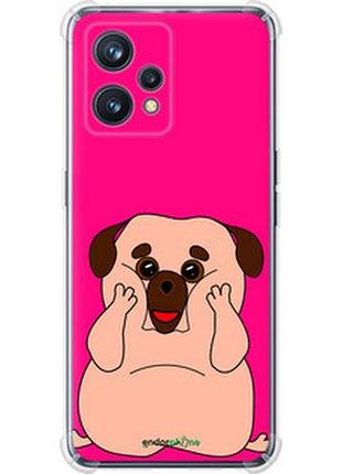 Чехол на realme 9 pro plus весёлый мопс "4908sp-2596-2448"