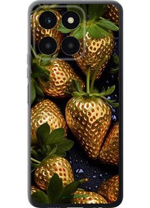 Чехол на huawei honor x6a золотая клубника "5637u-3340-2448"