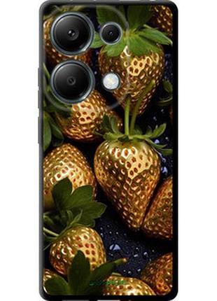 Чехол на xiaomi poco m6 pro золотая клубника "5637b-3452-2448"