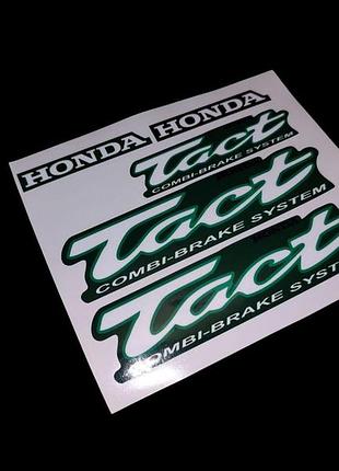 Зелені наклейки на мотоцикл-мопед скутер хонда tact такт honda 51