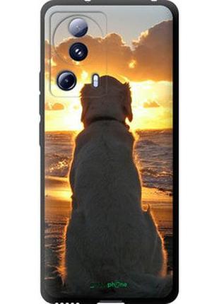 Чехол на xiaomi 13 lite закат и собака "3966b-3017-2448"