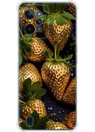 Чехол на realme c31 золотая клубника "5637sp-2593-2448"