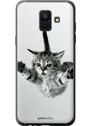 Чехол на samsung galaxy a6 2018 летящий котёнок "2322u-1480-2448"