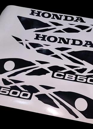 Чорні глянець наклейки бак пластик honda cb 500 на мотоцикл хонда крила