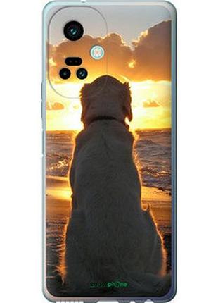 Чехол на tecno camon 19 pro (ci8n) закат и собака "3966u-2766-2448"