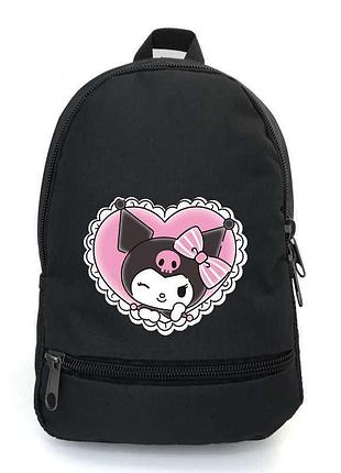 Рюкзак школьный хеллоу китти куроми (school bag big kuromi hello kitty - 03) черный (43 х 30 х 17 см)