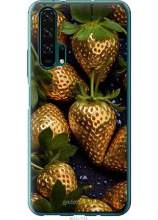 Чехол на huawei honor 20 pro золотая клубника "5637t-1702-2448"