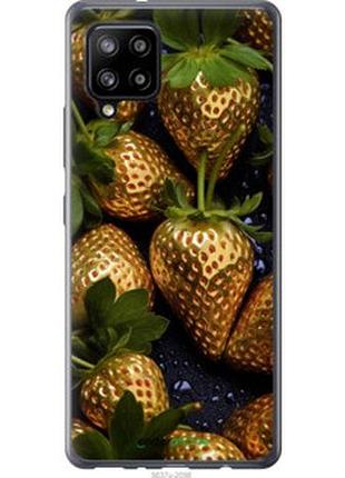 Чехол на samsung galaxy a42 a426b золотая клубника "5637u-2098-2448"