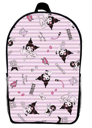 Рюкзак школьный хеллоу китти куроми (school gear bag kuromi hello kitty 05) черный, 39 х 27 х 14 см