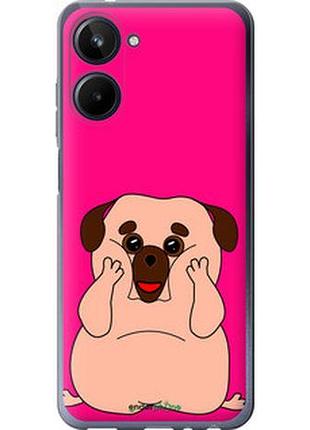 Чохол на realme 10 веселий мопс "4908u-2946-2448"