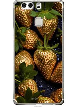 Чехол на huawei p9 plus золотая клубника "5637u-300-2448"