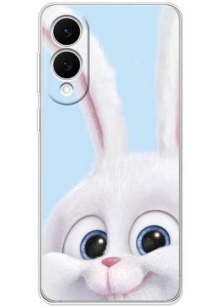 Чехол силиконовый с картинкой на samsung galaxy s25 edge (s937) (кролик снежок)